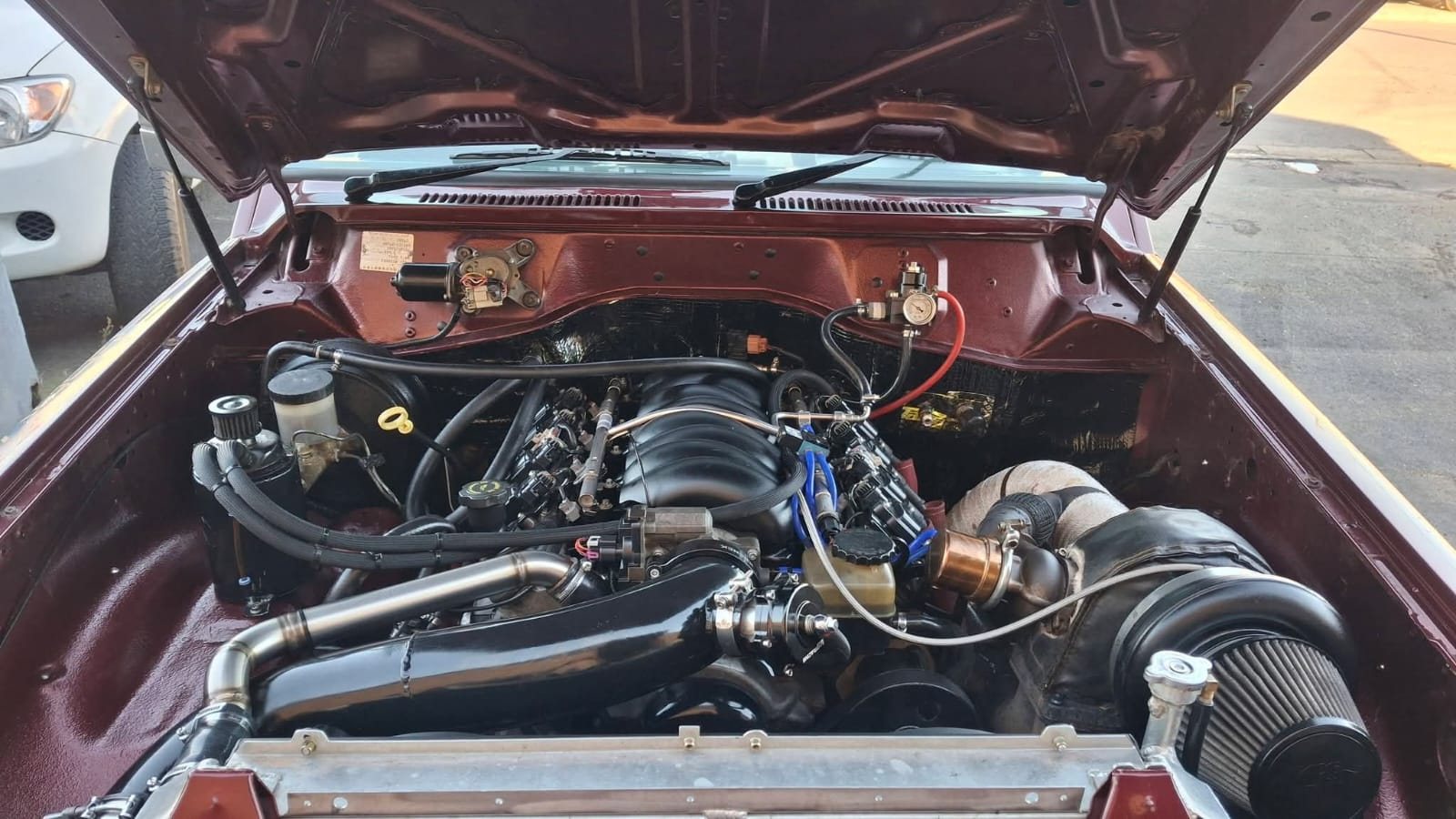 LS V8 turbo conversion engine bay build by V8 Shop