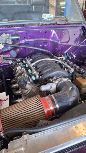 Purple GQ Patrol — V8 & 8HP Build — V8 Shop build