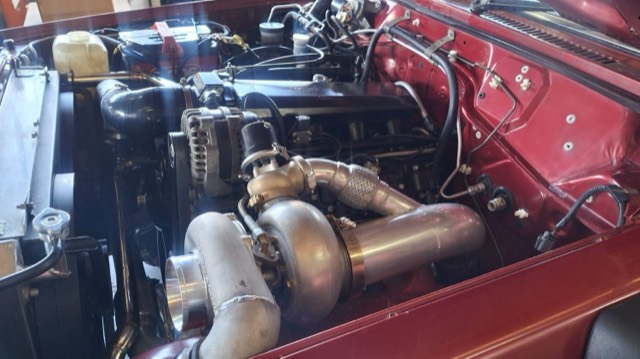 Red GQ Patrol V8 Turbo Build — V8 Shop build